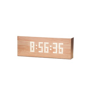 MESSAGE CLICK CLOCK BEECH / WHITE LED