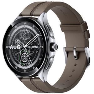 Watch 2 Pro BT Silver Brown Leather Strap